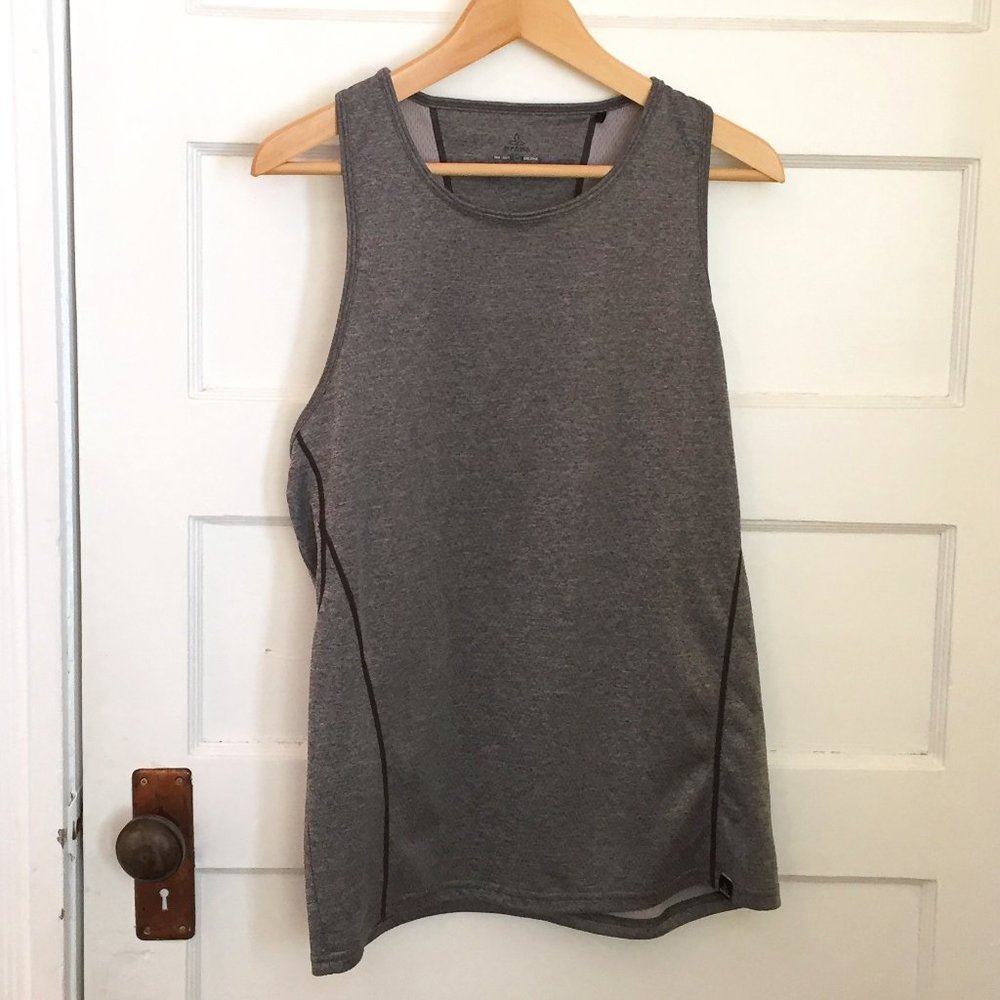 Prana grey "BREATHE" sleeveless yoga top - size M